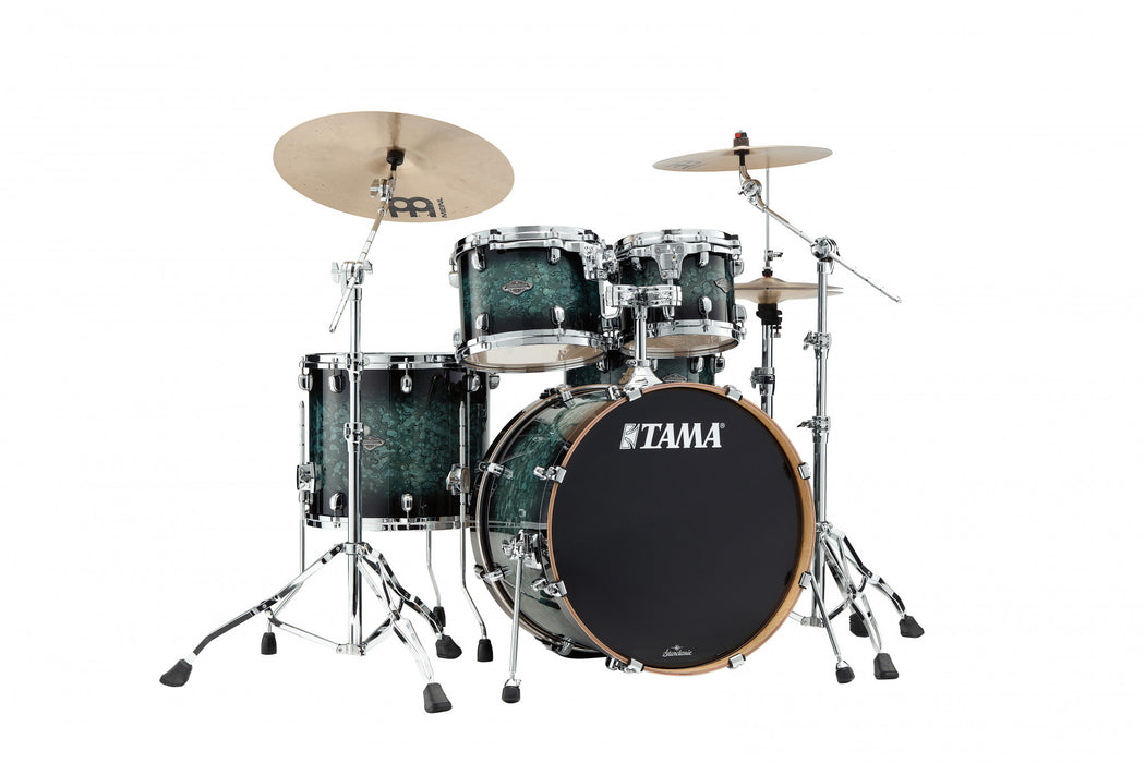TAMA Starclassic Performer Shell Kit 4 pcs - Molten Steel Blue Burst/Chrome HW