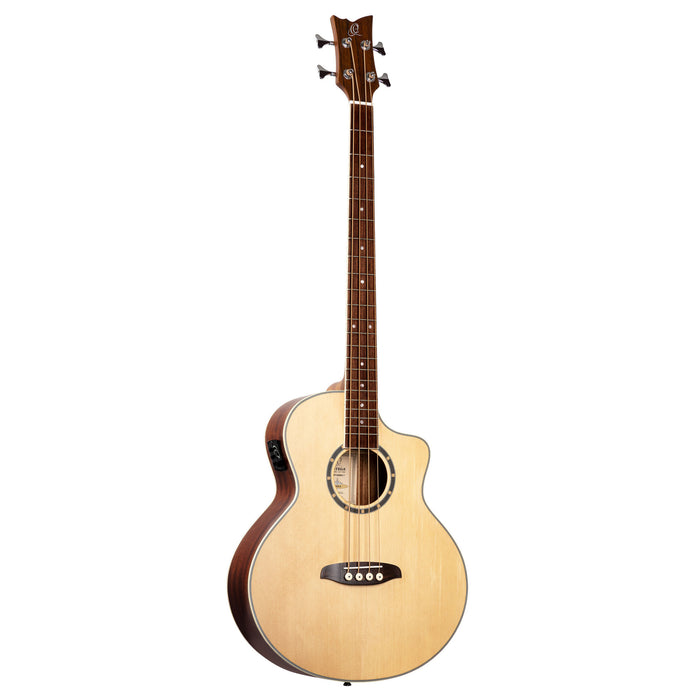 ORTEGA Deep Series 7 Medium Scale Acoustic Bass 4 String - Spruce / Mahogany Natural