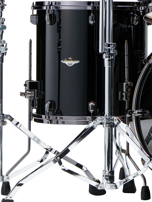 TAMA Starclassic Maple Lacquer Floor Tom 16" x 14" - Piano Black/Black Nickel HW