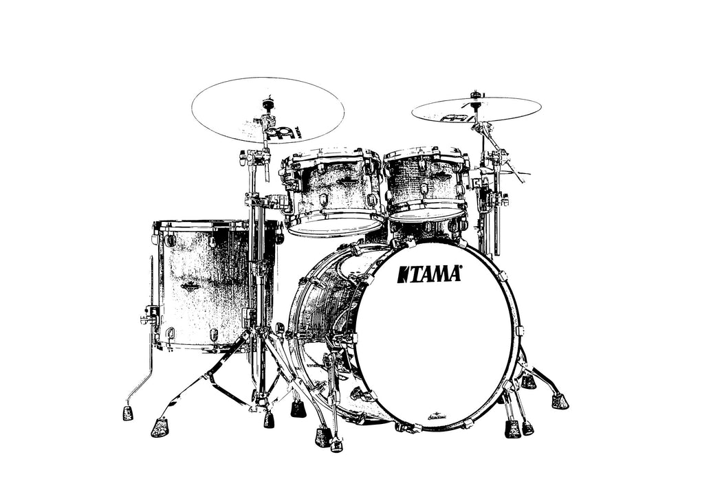 TAMA Starclassic Maple Exotic Shell Kit 4 pcs - Marine Shoreline Movingui Fade/Black Nickel HW