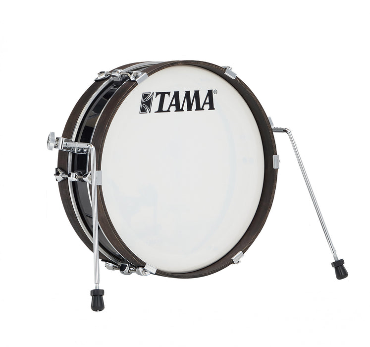TAMA Club-Jam Pancake Bass Drum 18" x 4"- Hairline Black/Chrome HW