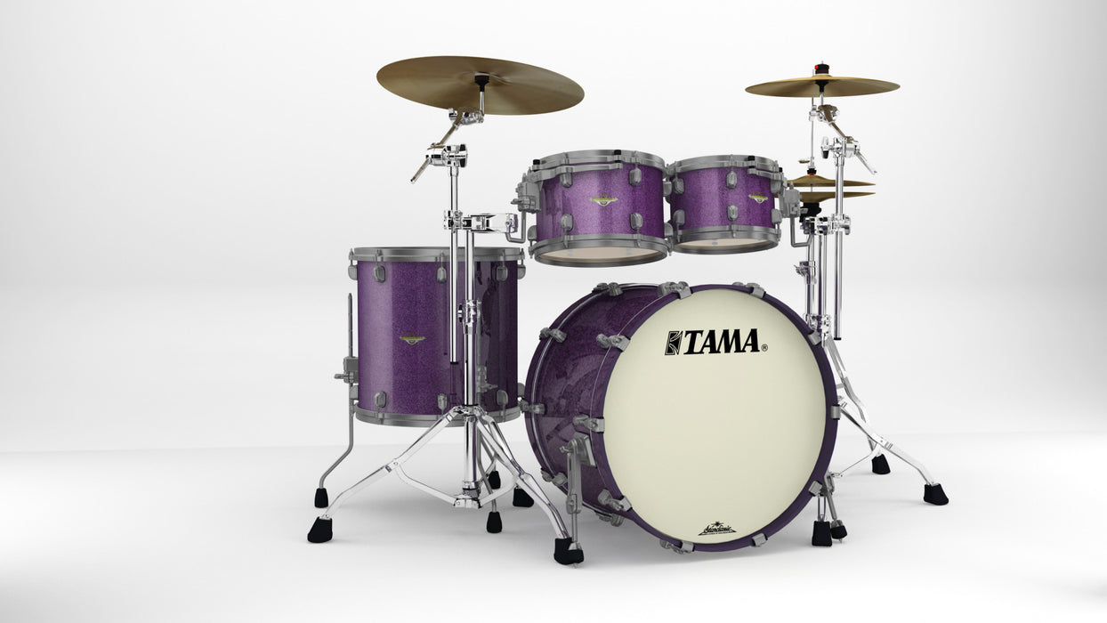 TAMA Starclassic Maple Lacquer Shell Kit 4 pcs - Deeper Purple/Smoked Black Nickel HW