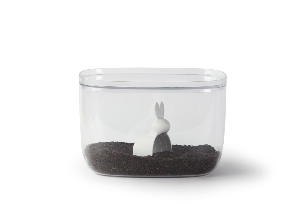 Qualy Bella Bunny white 7L storage container 10323-CL-WH
