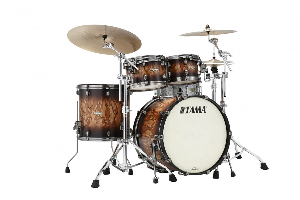 TAMA Starclassic Maple Lacquer Shell Kit 4 pcs - Molten Satin Brown Burst/Smoked Black Nickel HW