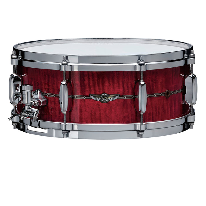 TAMA STAR Maple Snare Drum 14" x 5,5" - Raspberry Curly Maple/Chrome HW - Outside Inlay