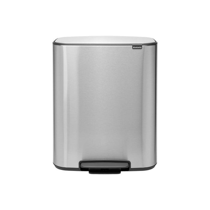 Brabantia Bo 2x30L pedal trash garbage can matte steel FPP 211461