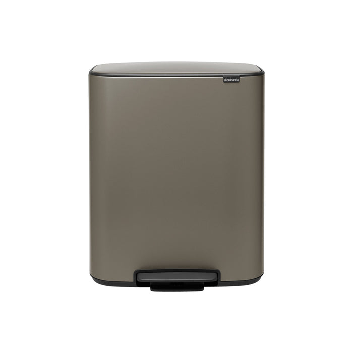 Brabantia bo 60L pedal trash garbage can platinum 211409
