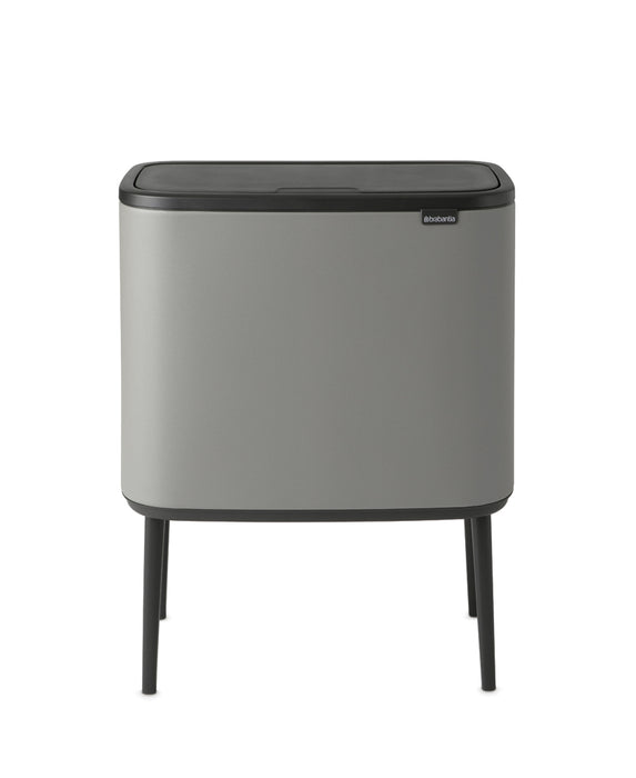 Brabantia Touch Bin Bo 11+23l grey Mineral Concrete dustbin 127243