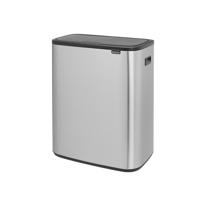 Brabantia Touch Bin BO 2x30L trash garbage can matte steel 221422