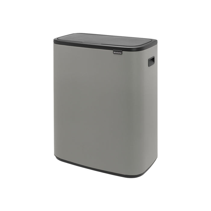 Brabantia Touch Bin BO 2x30L Mineral gray trash garbage can 221460