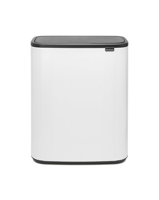 Brabantia Touch Bin Bo 2x30L trash garbage can white 221408