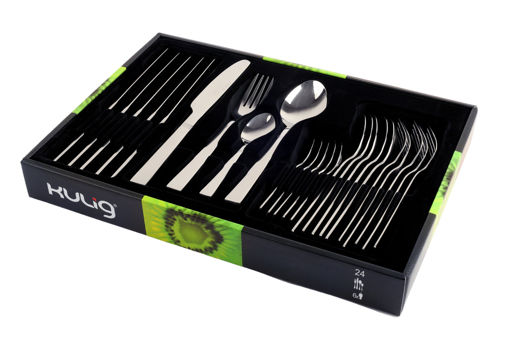 Kulig Milano cutlery set of 24 pieces in flok box 21914