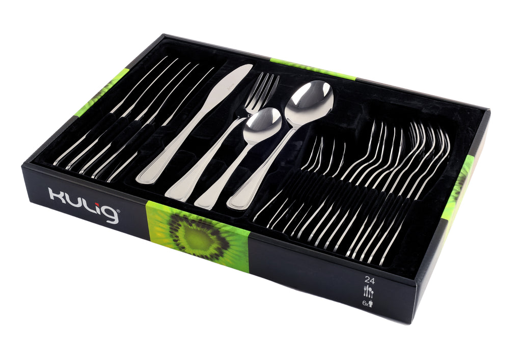 Kulig Cutlery set 24 pieces London polished in flok box 33035