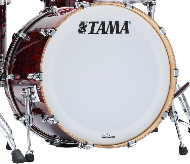 TAMA Starclassic Walnut/Birch Duracover Wrap Bass Drum 22" x 18" - Red Oyster/Chrome HW/without Mount