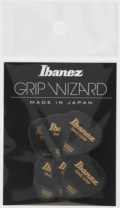 IBANEZ Grip Wizard Series Sand Grip Flat Picks - 6 pcs