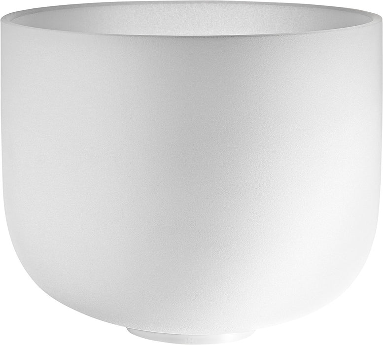 MEINL Sonic Energy White-Frosted Crystal Singing Bowl 11" - F4/Heart Chakra/432 Hz