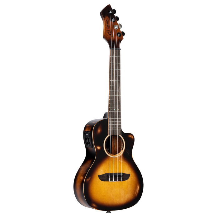 ORTEGA The Private Room Series Concert Ukulele 4 String - Spruce / Mahogany Distressed Tobacco Burst + Bag