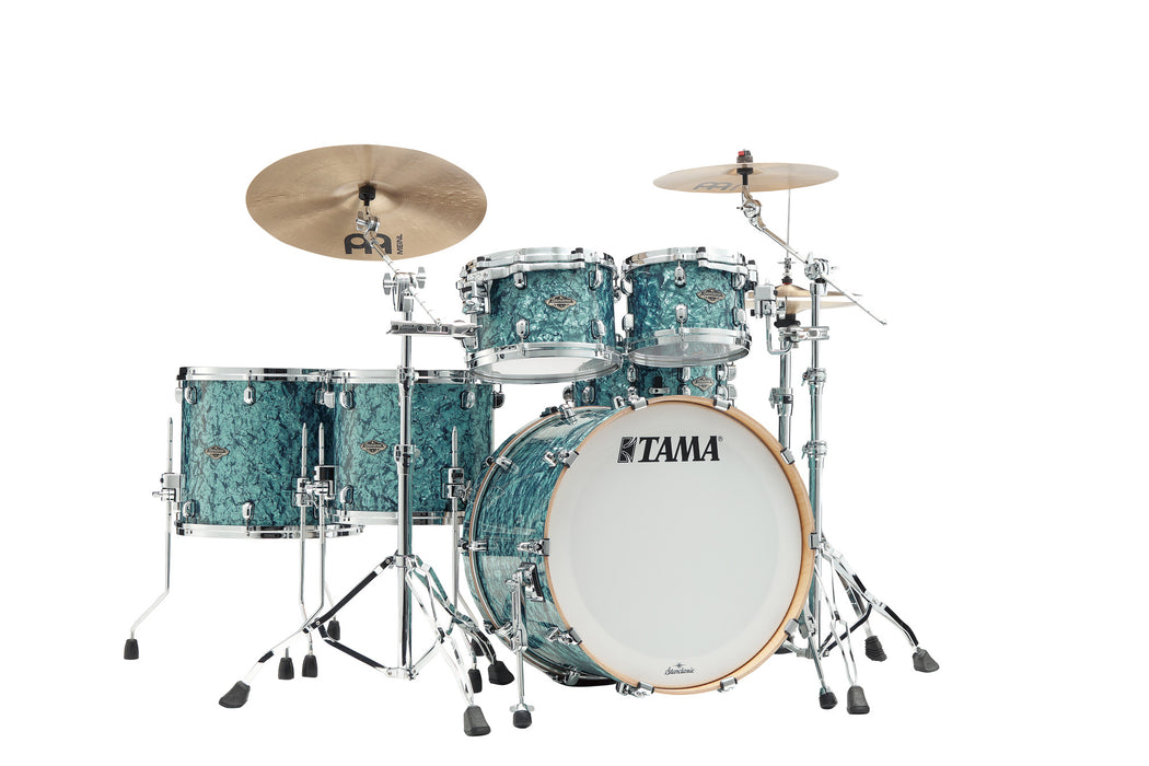 TAMA Starclassic Walnut/Birch Duracover Wrap Shell Kit 5 pcs - Turquoise Pearl/Chrome HW