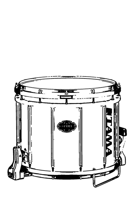 TAMA Fieldstar Marching Snaredrum 14" x 12" - Tangerine Lacquer Fade