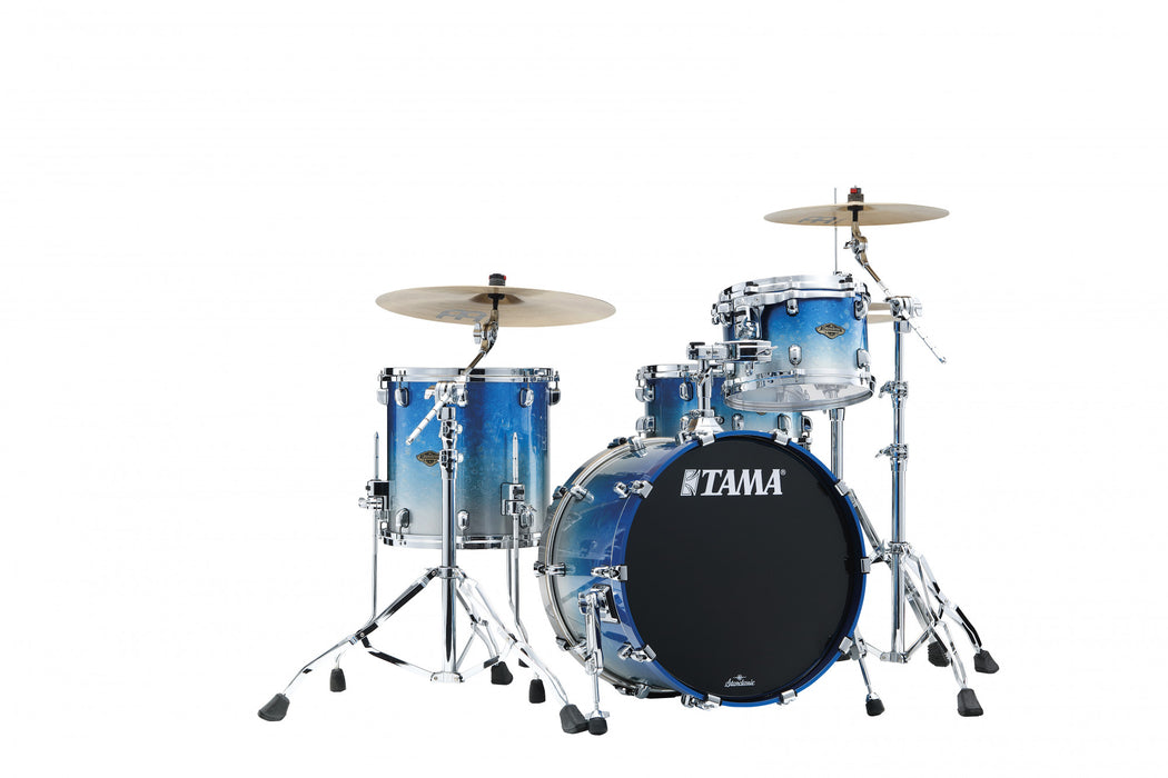 TAMA Starclassic Walnut/Birch Lacquer Shell Kit 3 pcs - Molten Blue Ice Fade/Chrome HW