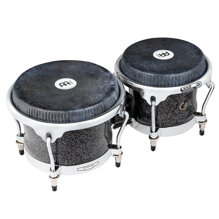 MEINL Percussion Artist Series Bongo Diego Galé, REMO® Black Calfskin Skyndeep Heads - 7" & 8 1/2" Midnight Star