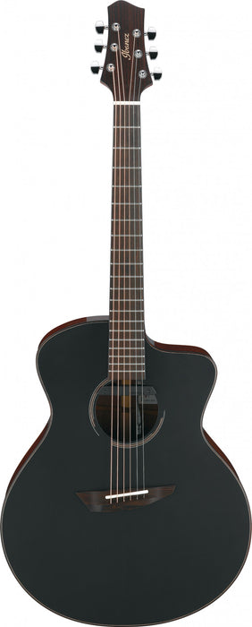 IBANEZ Jon Gomm Signature Acoustic Guitar 6 String - Black Satin Top / Natural High Gloss Back and Sides + Case
