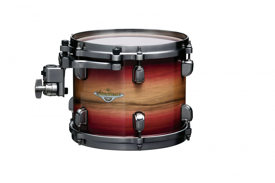 TAMA Starclassic Maple Exotic Rack Tom 10" x 7" - Ruby Pacific Walnut Burst/Smoked Black Nickel HW