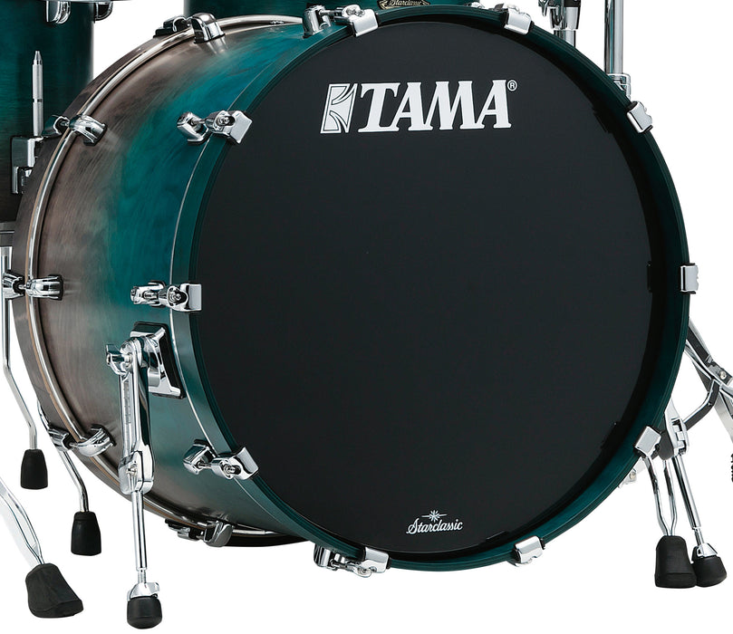 TAMA Starclassic Walnut/Birch Lacquer Bass Drum 22" x 18" - Satin Sapphire Fade/Chrome HW/without Mount