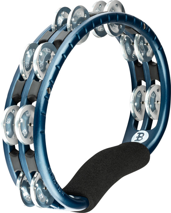 MEINL Percussion Traditional ABS Series Hand Held Molded ABS Tambourine - Blue/Aluminum Jingles