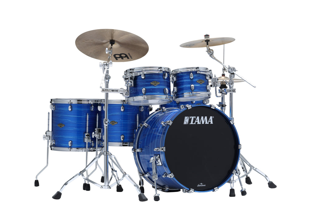 TAMA Starclassic Walnut/Birch Lacquer Shell Kit 5 pcs - Lacquer Ocean Blue Ripple/Chrome HW