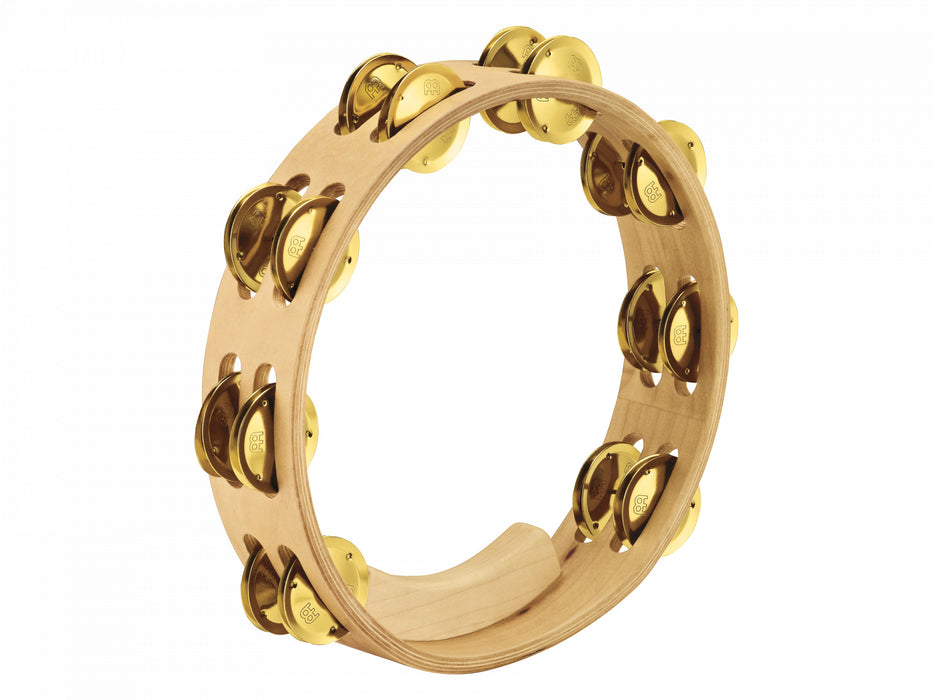 MEINL Percussion Artisan Edition Series Dual-Row Wood Tambourine - 10"