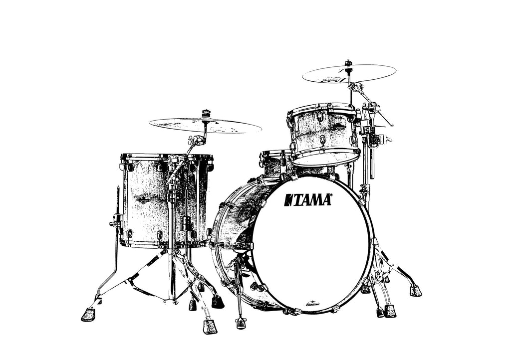 TAMA Starclassic Maple Exotic Shell Kit 3 pcs - Marine Shoreline Movingui Fade/Chrome HW