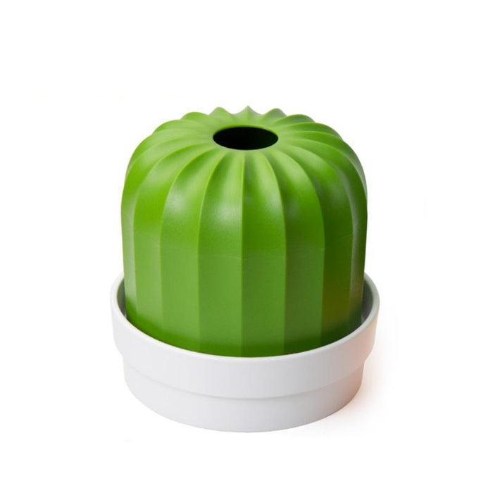 Qualy Cactiss paper bin white-green 10276-WH-GN