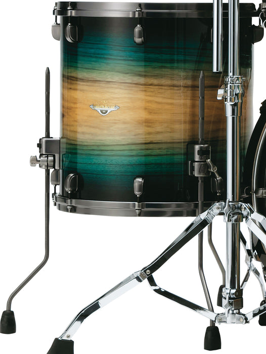 TAMA Starclassic Maple Exotic Floor Tom 14" x 14" - Emerald Pacific Walnut/Smoked Black Nickel HW