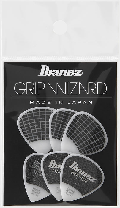 IBANEZ Grip Wizard Series Sand Grip Flat Picks - 6 pcs