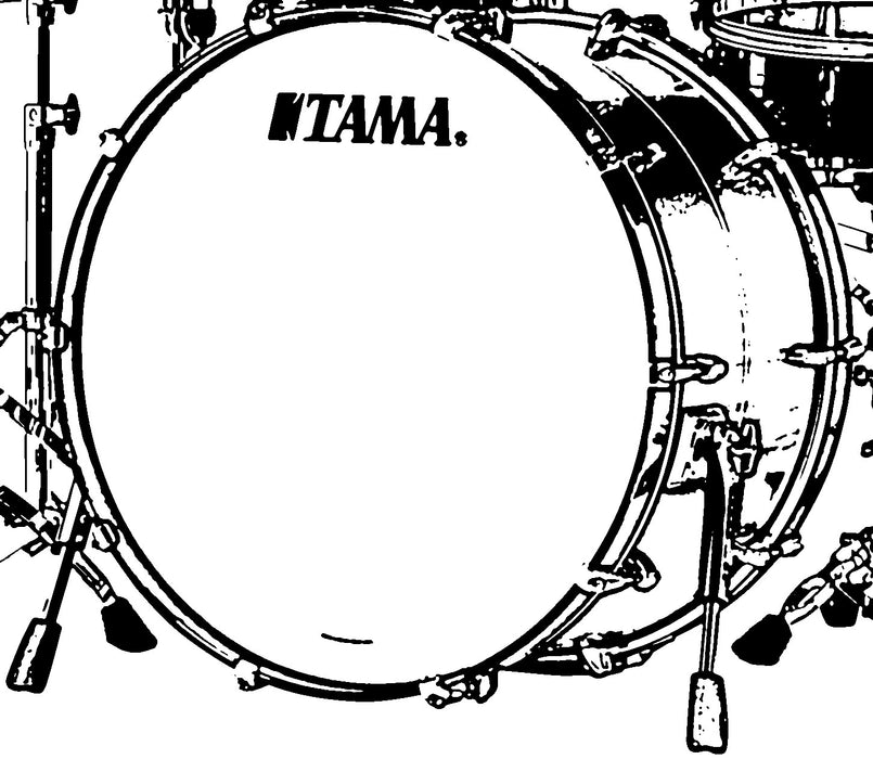 TAMA STAR Maple Bass Drum 18" x 14" - Piano Black/Chrome HW/Drum Hoop Matched with Inlay (outside)