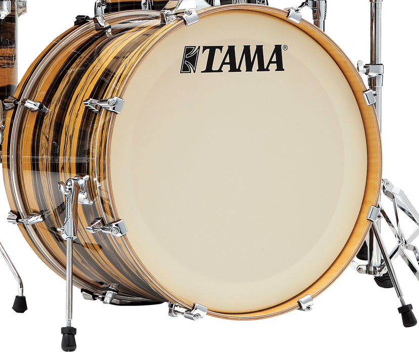 TAMA Superstar Classic Bass Drum 22" x 14" - Natural Ebony Tiger Wrap/Chrome HW/without Mount