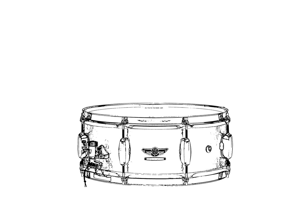 TAMA Starclassic Maple Snare Drum 14" x 6,5" - Black Clouds & Silver Linings/Black Nickel HW
