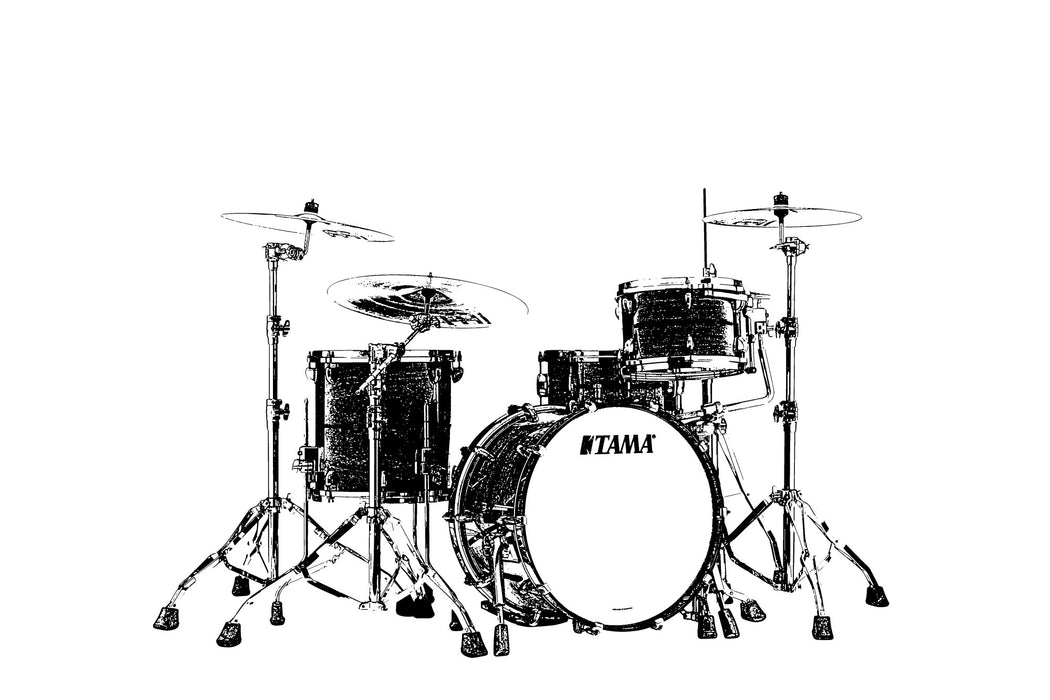 TAMA STAR Walnut Shell Kit 3 pcs - Smoky Black/Chrome HW