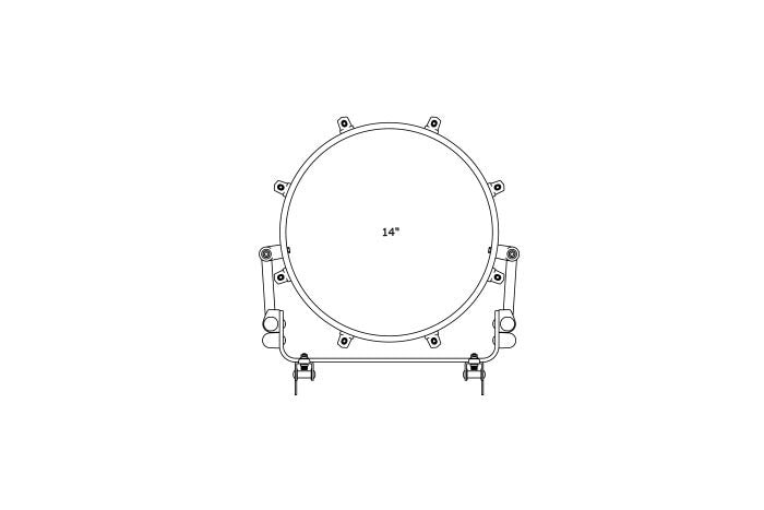 TAMA Fieldstar Freedom Marching Solo Tenor Drum 14" x 11,5" - Transparent Black Fade/Chrome HW