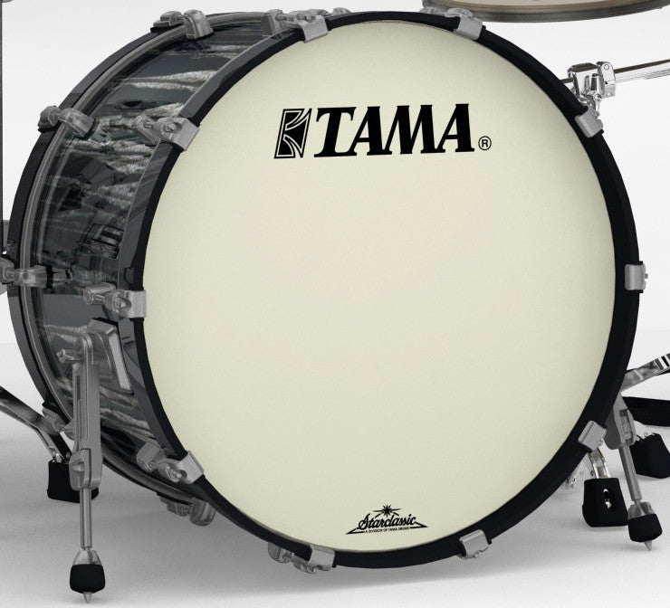TAMA Starclassic Maple Lacquer Bass Drum 20" x 16" - Black Clouds & Silver Linings/Smoked Black Nickel HW/without Mount