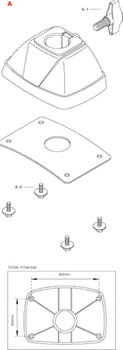 TAMA Tom holder base assembly for Club Jam(18"), Imperialstar (from 2019 model), Rhyrhm Mate