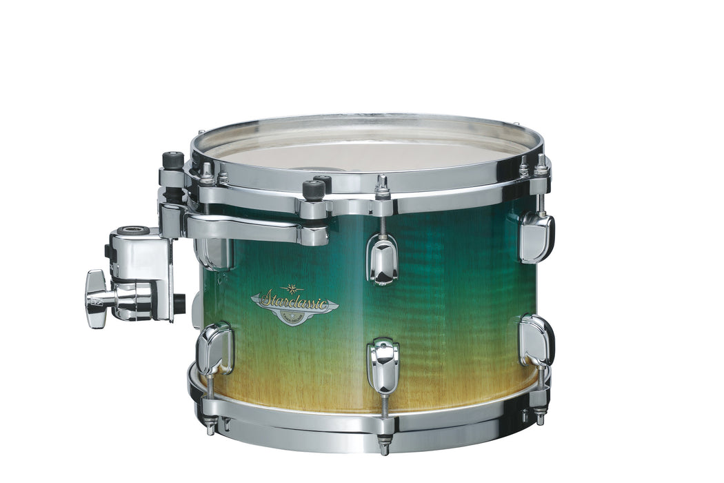 TAMA Starclassic Maple Exotic Rack Tom 10" x 7" - Marine Shoreline Movingui Fade/Chrome HW