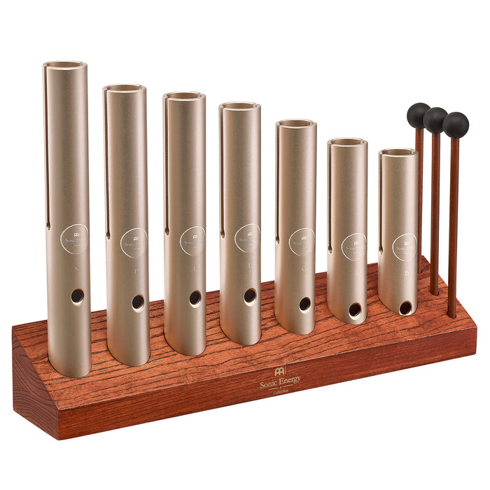 Meinl Sonic Energy 7-piece Wah-Wah Tube Chakra Set, 432 Hz, Champagne gold