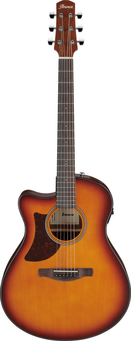 IBANEZ Advanced Acoustic Guitar 6-String Lefty - Open Pore Light Brown Sunburst Top, Natural Open Pore Back & Sides