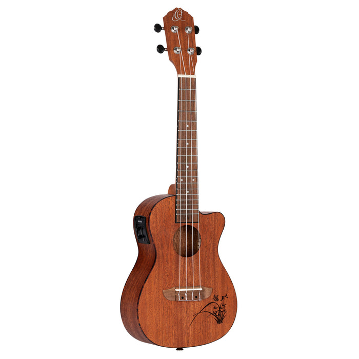 ORTEGA Bonfire Series Preamp Concert Ukulele 4 String - Sapele Natural