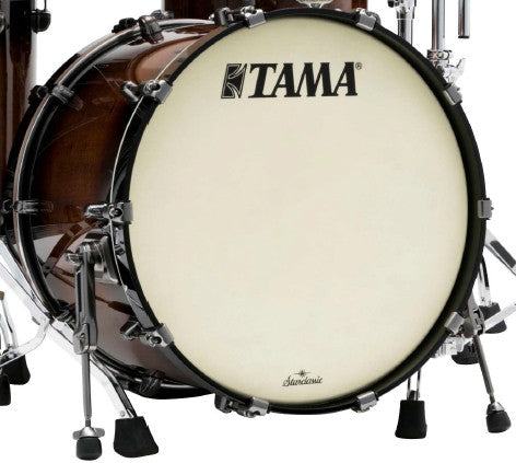 TAMA Starclassic Maple Exotic Bass Drum 16" x 12" - Tobacco Sunburst Movingui/Smoked Black Nickel HW/with Tom Holder Base