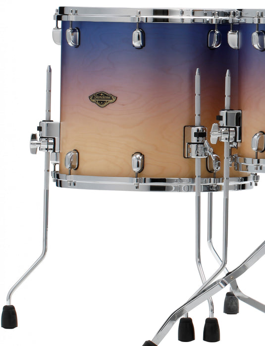TAMA Starclassic Walnut/Birch Lacquer Floor Tom 14" x 12" - Satin Purple Atmosphere Fade/Chrome HW