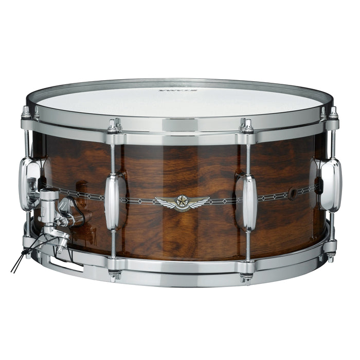 TAMA STAR Bubinga Snare Drum 14" x 8" - Natural Indian Laurel/Chrome HW - Outside Inlay