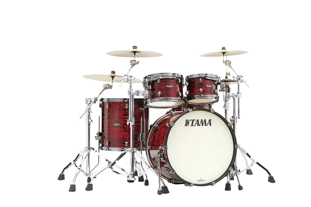 TAMA Starclassic Maple Duracover Wrap Shell Kit 4 pcs - Red Oyster/Black Nickel HW